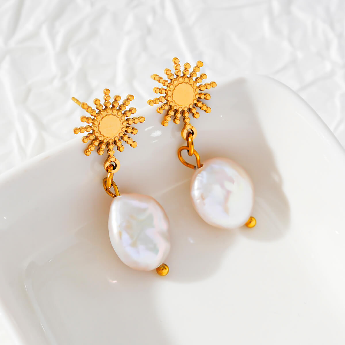 Sun Pearl earrings TrendyRush