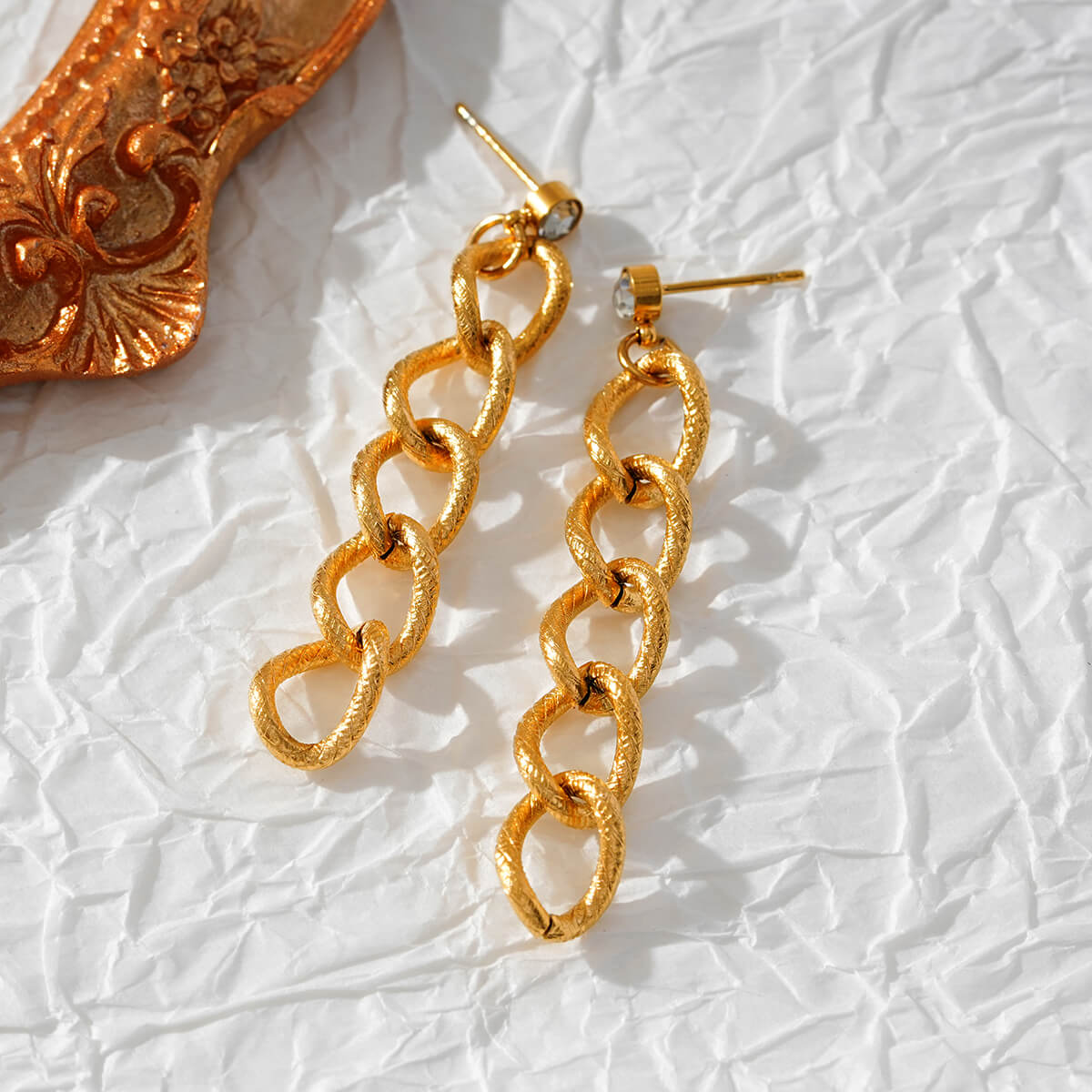 Chain zircon earrings TrendyRush