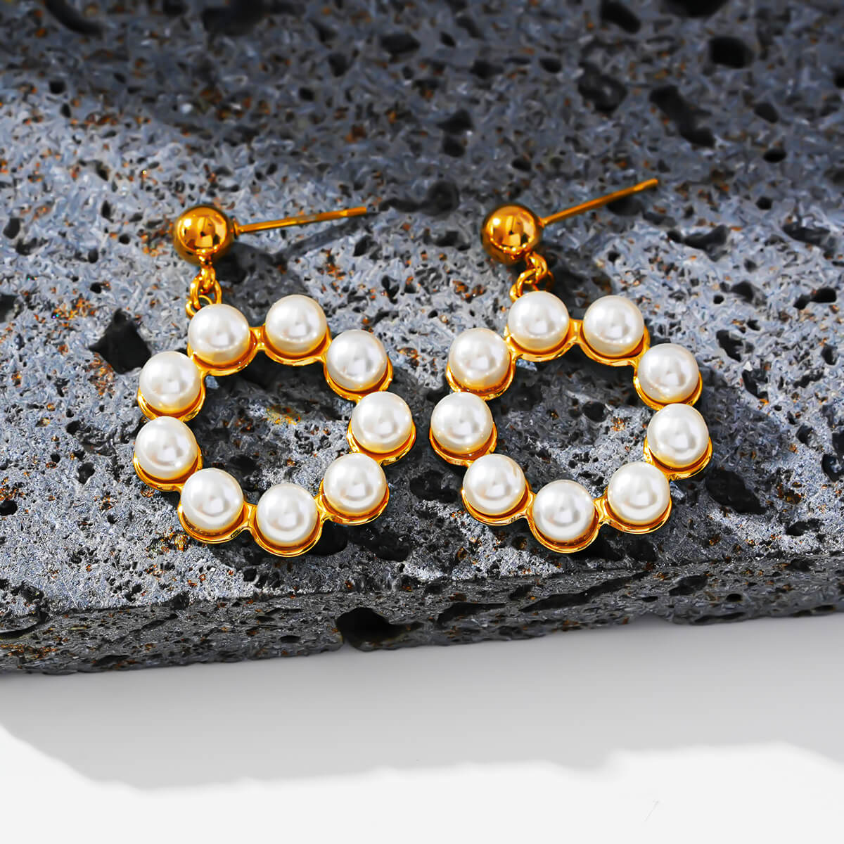 Pearl round earrings TrendyRush