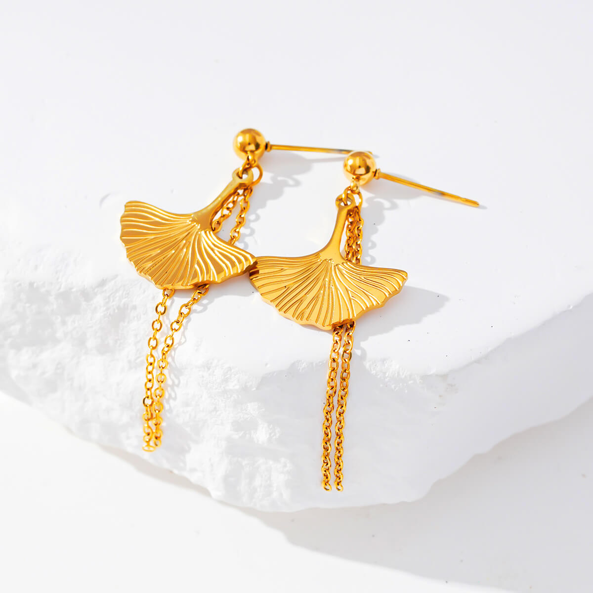 Ginkgo leaf earrings TrendyRush