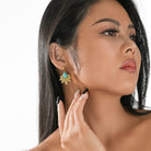 Gold leaf earrings TrendyRush