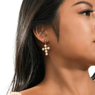 Cross Pearl Earrings TrendyRush