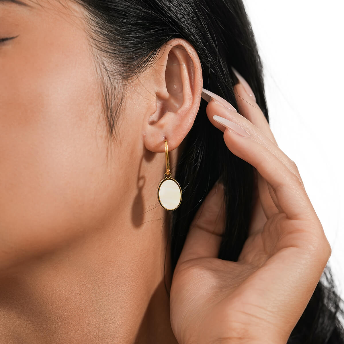 White fritillary earrings TrendyRush