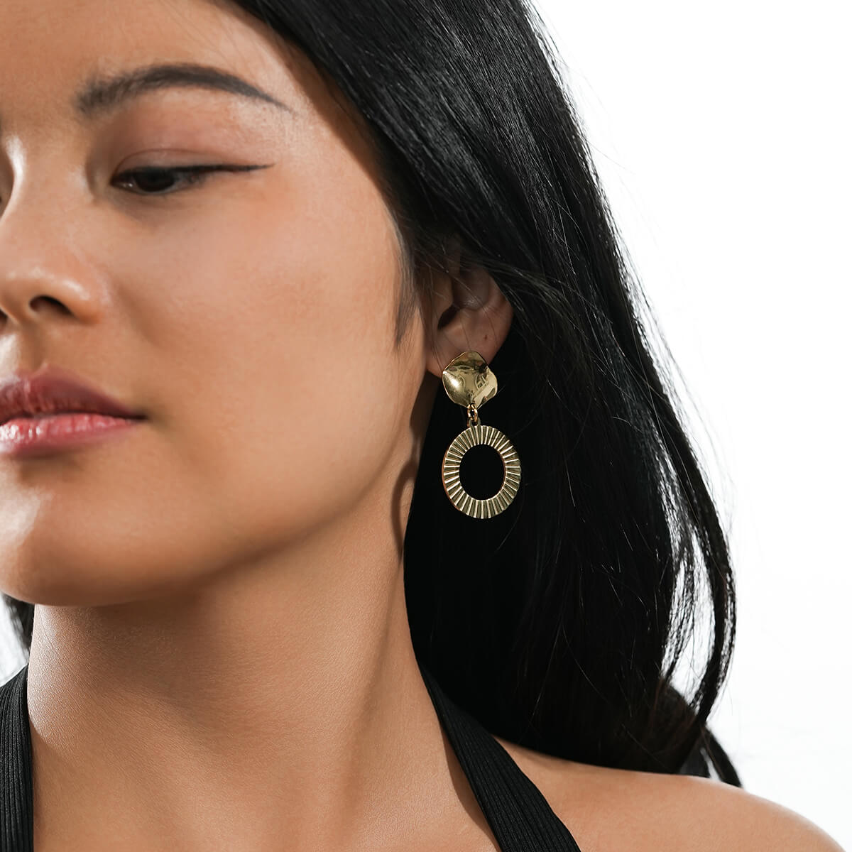 Curvy striped earrings TrendyRush