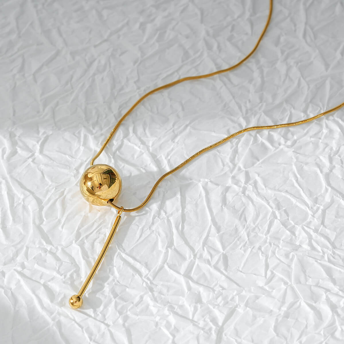 Gold bead necklace TrendyRush